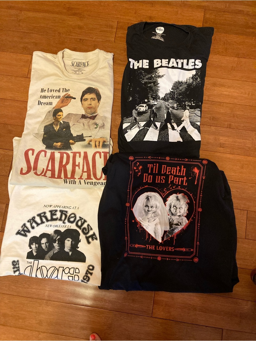 Graphic Kids Tee - Black 'Til Death Do Us Part' Heart Design Lot Of 4 Shirts
